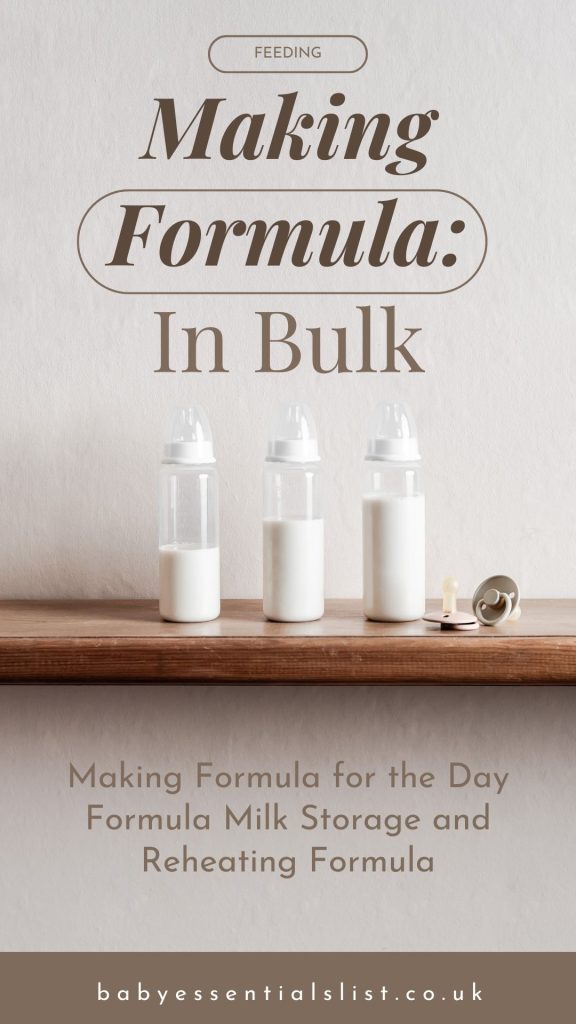 Making formula in bulk