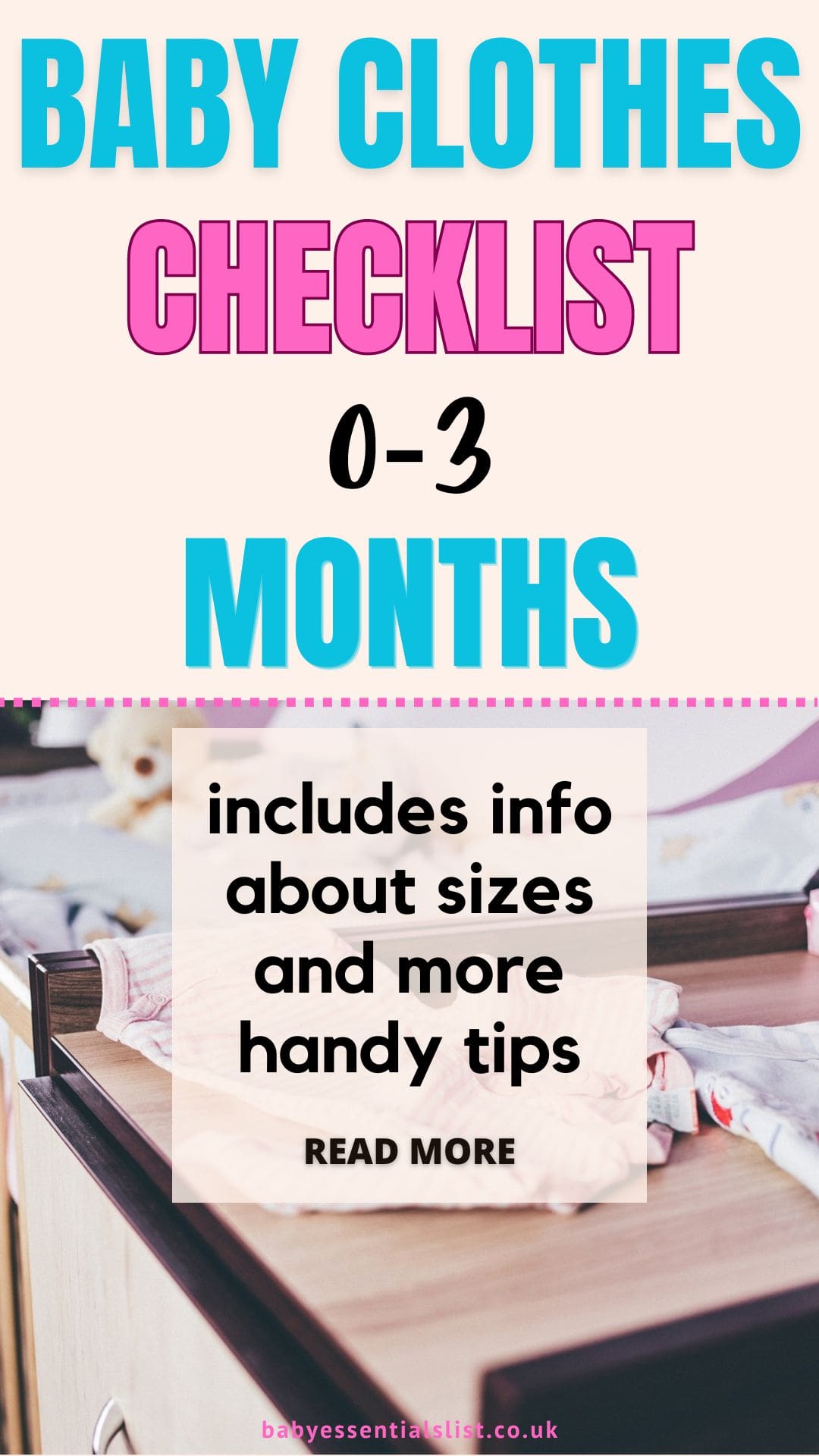 Baby clothes checklist 0-3 months info about sizes and more tips